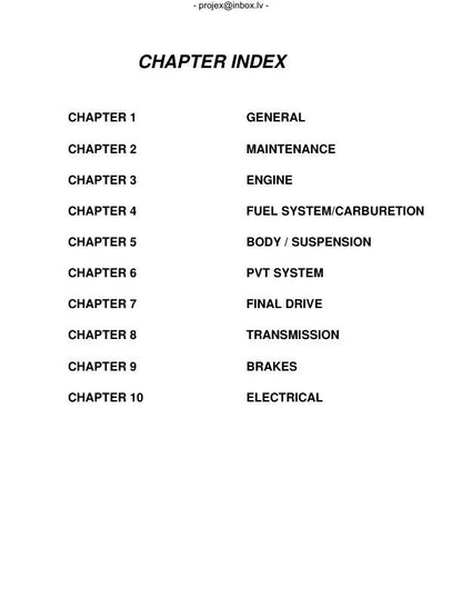 Polaris Sportsman 400 500 ATV Service Manual factory service manual title page