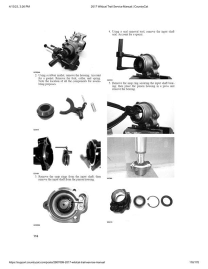 Arctic Cat Wildcat Trail UTV Service Manual sample page from the repair manual