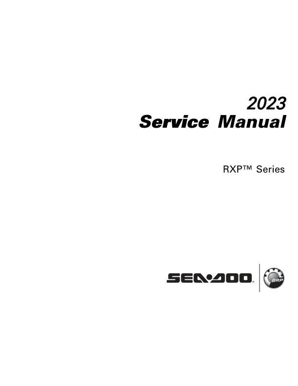 Sea-Doo RXP-X 300 Service Manual factory service manual title page