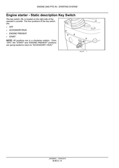 New Holland Workmaster 45 55 Tractor Service Manual sample page with technical illustrations