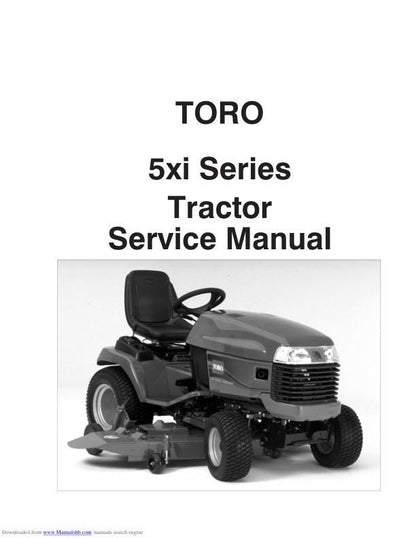 Toro 518 520 522 523 xi Lxi DXi Mower Service Manual factory service manual title page