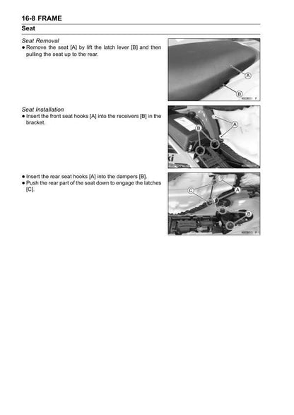 Kawasaki Brute Force 750 KVF750 ATV Service Manual sample page with technical illustrations