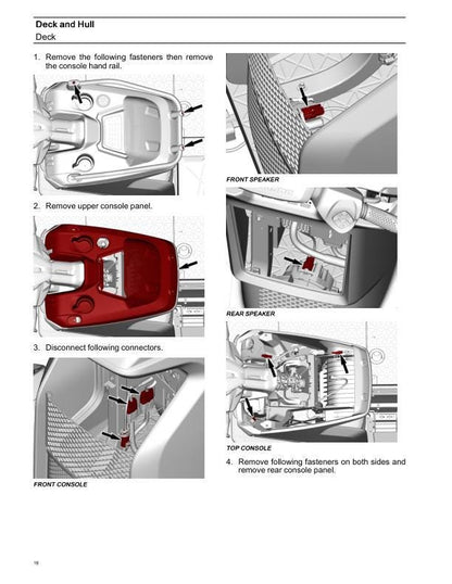 Sea-Doo Switch Pontoon Boat Service Manual sample page from the repair manual