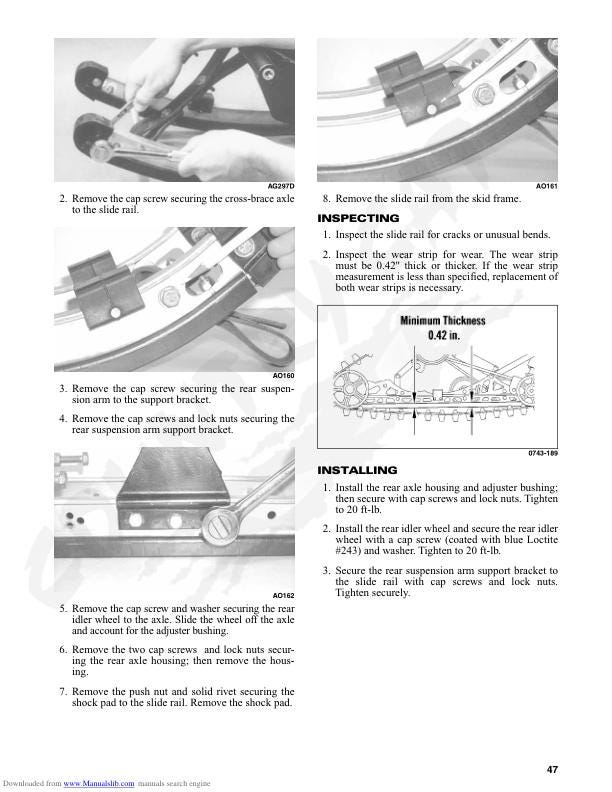 Arctic ZR 120 Kitty Cat Snowmobile Service Manual sample page with service data and tables
