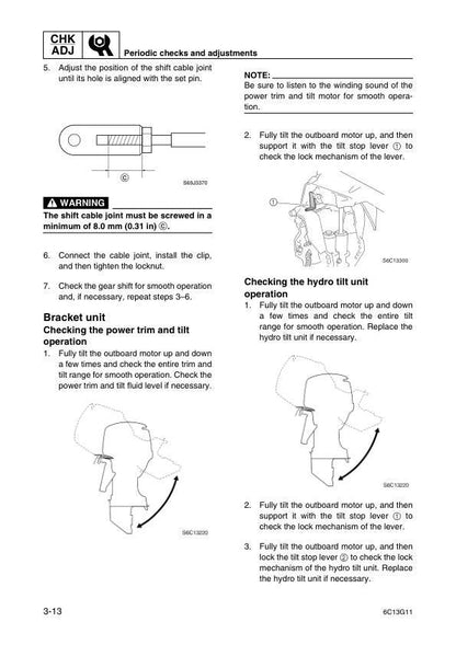 Yamaha F50F FT50G F60C FT60D Outboard Service Manual sample page from service manual