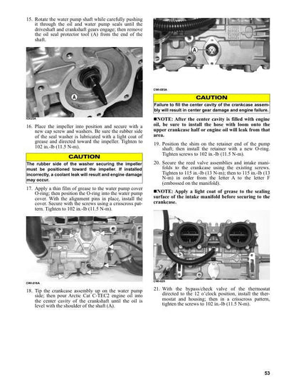 Arctic Cat ZR Norseman Riot M Alpha One 6000 8000 Snowmobile Service sample page showing repair procedures