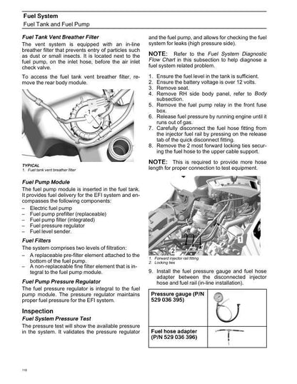Can Am Renegade ATV Service Manual sample page showing repair procedures