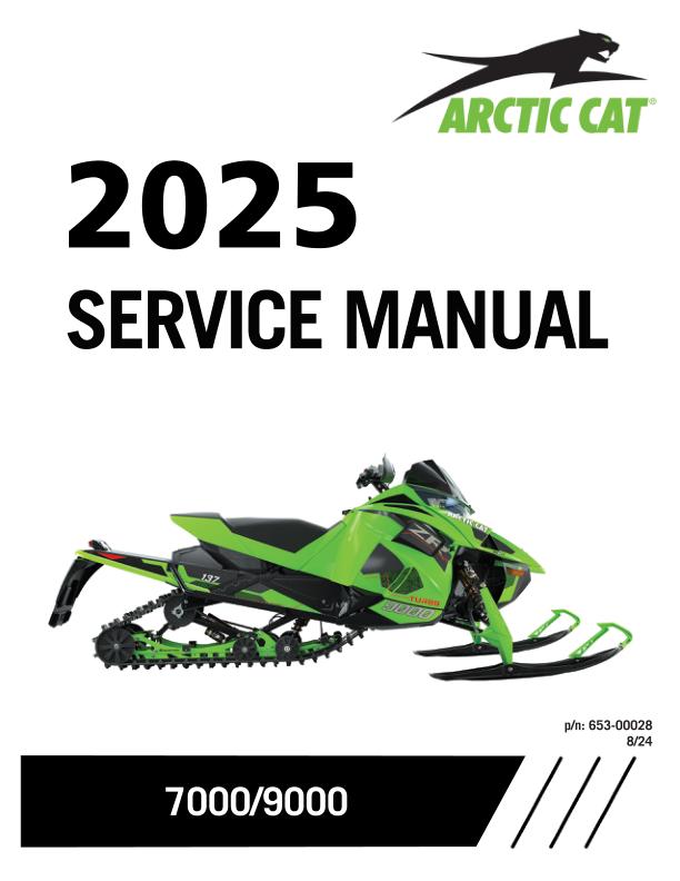 Arctic Cat ZR Riot Pantera Thundercat 7000 9000 Snowmobile Service factory service manual title page