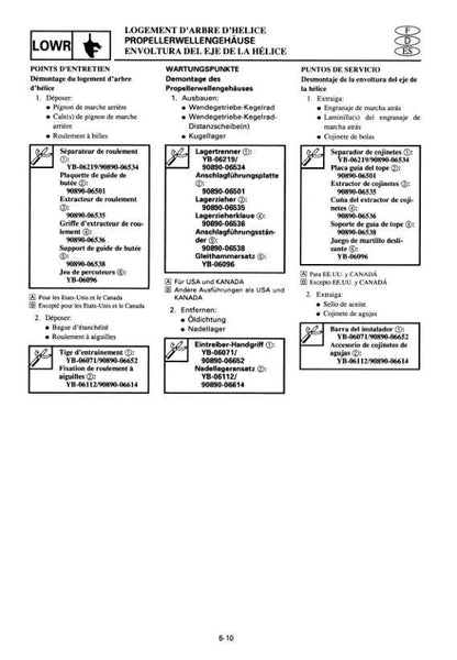 Yamaha 40X E40X Outboard Service Manual sample page from the repair manual