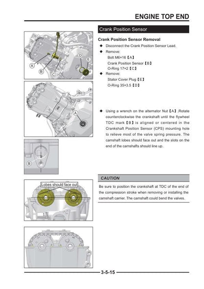 Segway Snarler ATV Service Manual sample page with diagrams and specifications