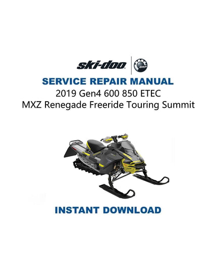 Skidoo Summit Freeride MXZ Renegade 600 850 Snowmobile Service Manual 2019 - Service Manual PDF Instant Download