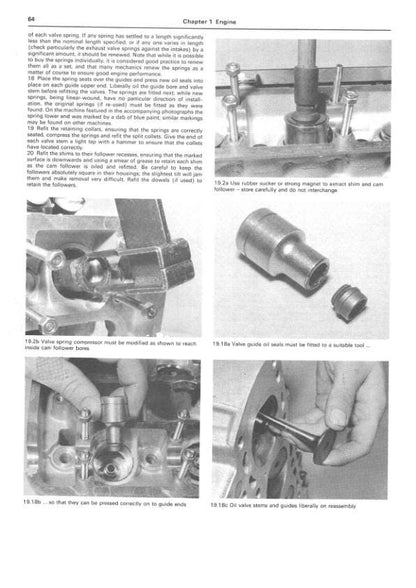 BMW K 100 K 75 Motorcycle Service Manual sample page showing repair procedures