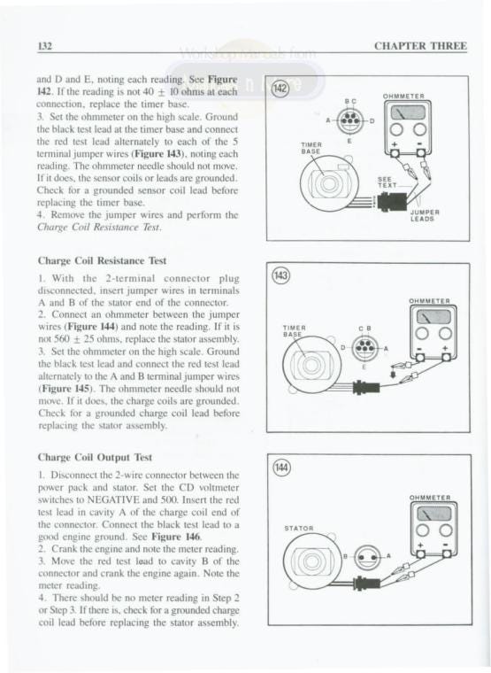 Johnson Evinrude 48-235 HP Outboard Service Manual sample page showing repair procedures