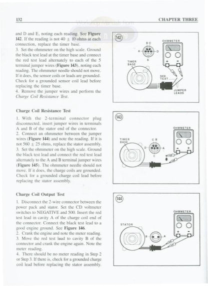 Johnson Evinrude 48-235 HP Outboard Service Manual sample page showing repair procedures