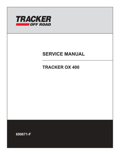 Tracker OX 400 UTV Service Manual factory service manual title page
