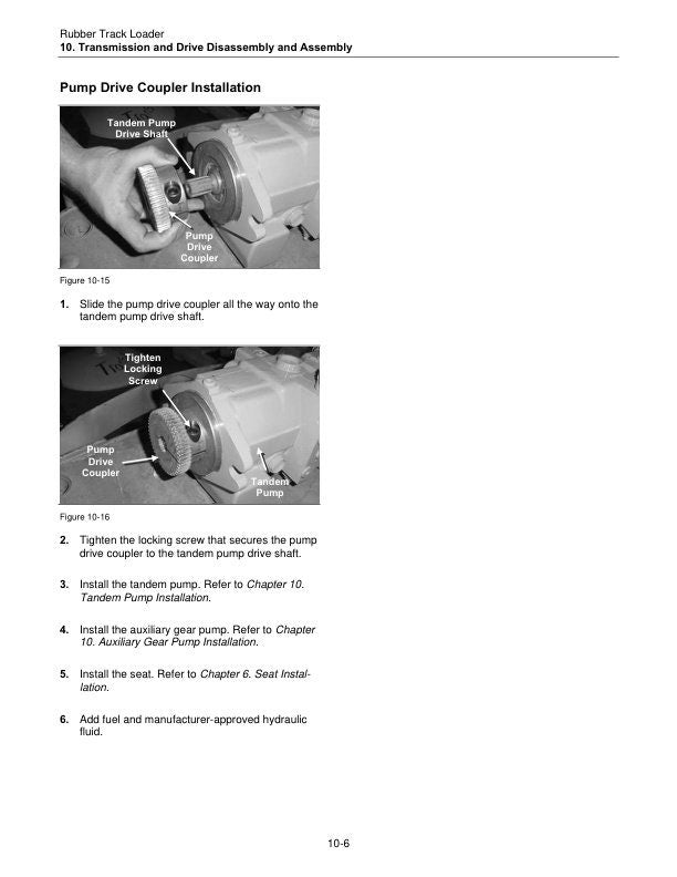 Terex PT 50 60 Rubber Track Loader Service Manual sample page from service manual