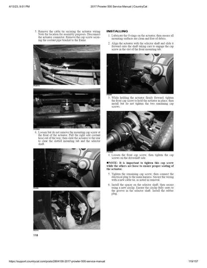 Arctic Cat Prowler 500 UTV Service Manual sample page from the repair manual