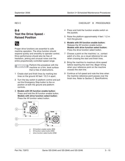 Genie GS 2046 2646 3246 Scissor Lift Service Manual sample page from service manual