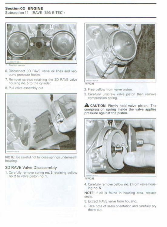 Skidoo REV XP XR Snowmobile Service Manual sample page from service manual
