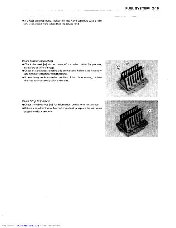 Kawasaki JetSki 1100 Zxi Service Manual sample page showing repair procedures