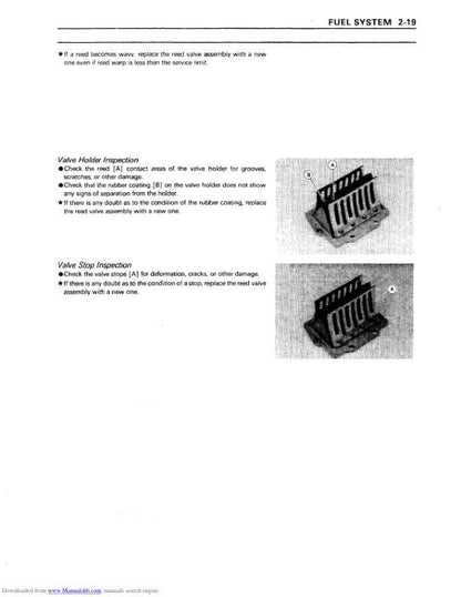 Kawasaki JetSki 1100 Zxi Service Manual sample page showing repair procedures