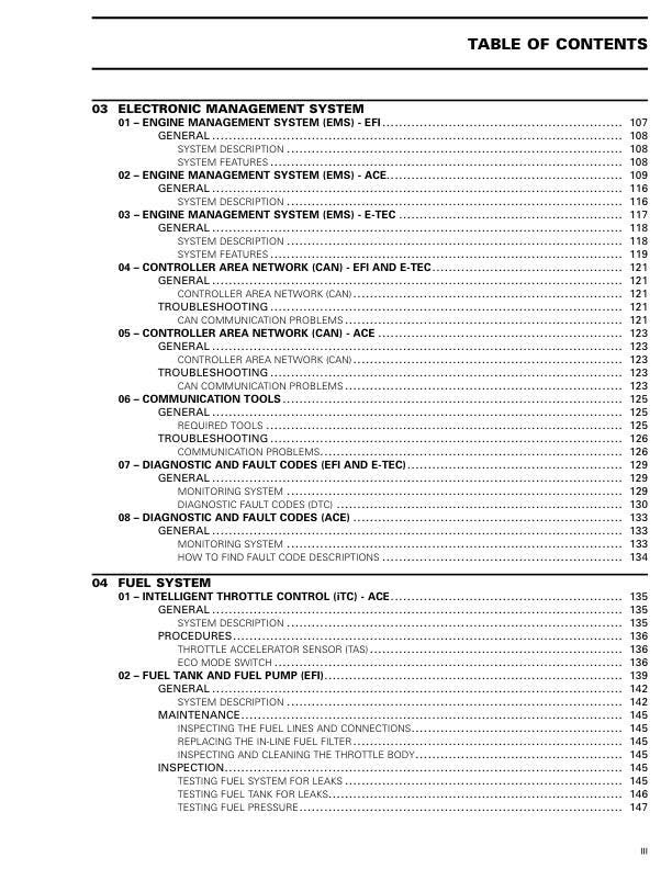 Skidoo Skandic 600 900 Snowmobile Service Manual sample page with diagrams and specifications