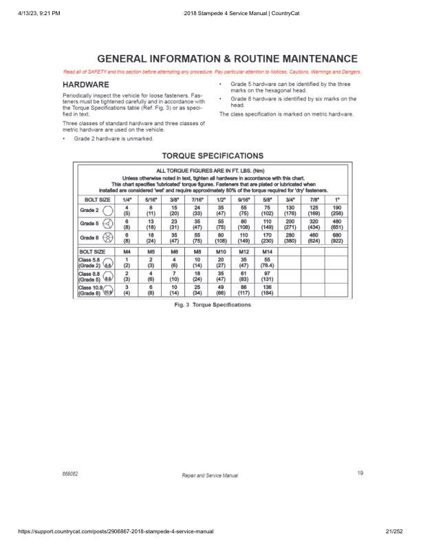 Textron (Arctic Cat) Stampede XTR UTV Service Manual sample page from service manual