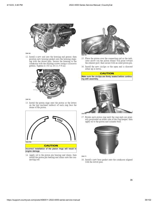 Arctic Cat Blast ZR LT M XR 4000 Snowmobile Service Manual sample page showing repair procedures