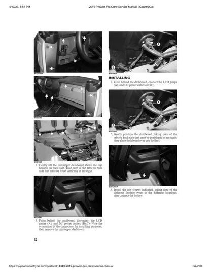 Arctic Cat Prowler Pro CREW UTV Service Manual sample page with technical illustrations