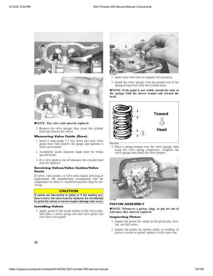 Arctic Cat Prowler 500 UTV Service Manual sample page showing repair procedures