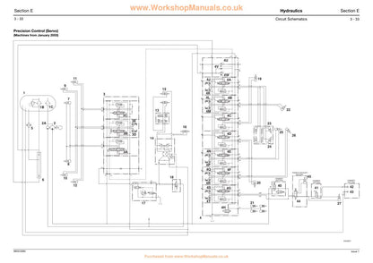 JCB 3CX 4CX 214e 214 215 217 Backhoe Loader Service Manual sample page with technical illustrations