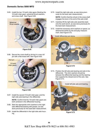 Cub Cadet Domestic 5000 Tractor Service Manual sample page showing schematics and diagrams
