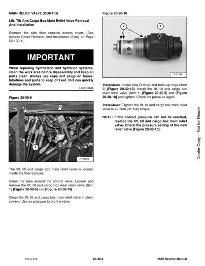 Bobcat Toolcat 5600 Utility Work Machine Service Manual sample page with diagrams and specifications