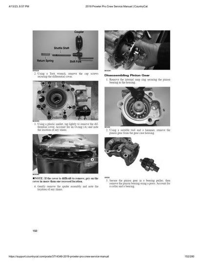 Arctic Cat Prowler Pro CREW UTV Service Manual sample page from the repair manual
