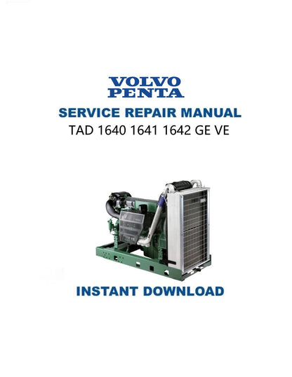Volvo Penta TAD 1640 1641 1642 Engine Service Manual - Service Manual PDF Instant Download