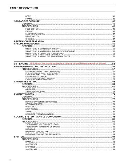 Can-Am Outlander 850 1000 ATV Service Manual sample page from service manual