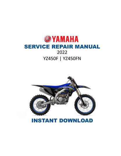 Yamaha YZ 450 FN Motorcycle Service Manual 2022-2025 - Service Manual PDF Instant Download