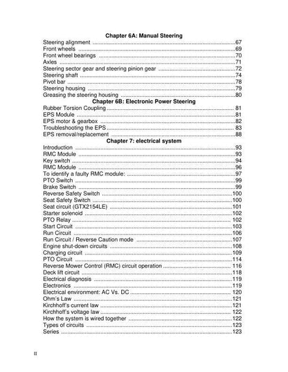 Cub Cadet 2000 Tractor Service Manual sample page from service manual