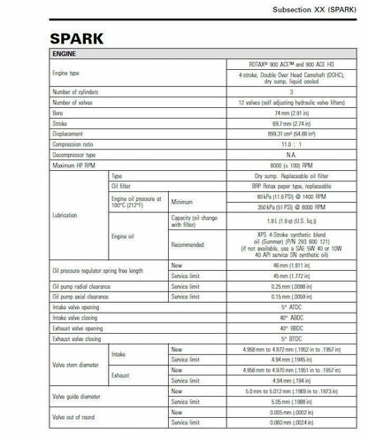 Sea-Doo Spark Service Manual factory service manual title page
