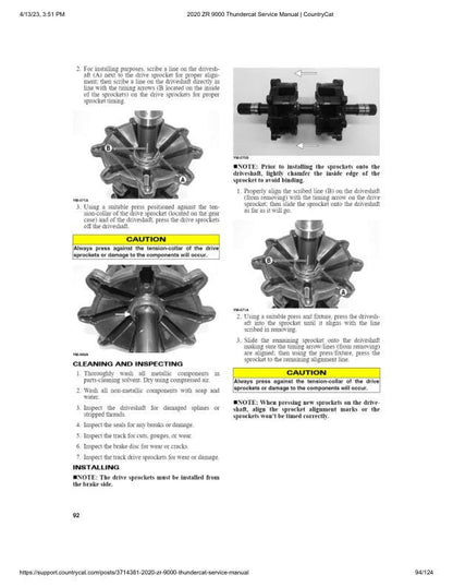 Arctic Cat Thundercat ZR 9000 Snowmobile Service Manual sample page showing schematics and diagrams