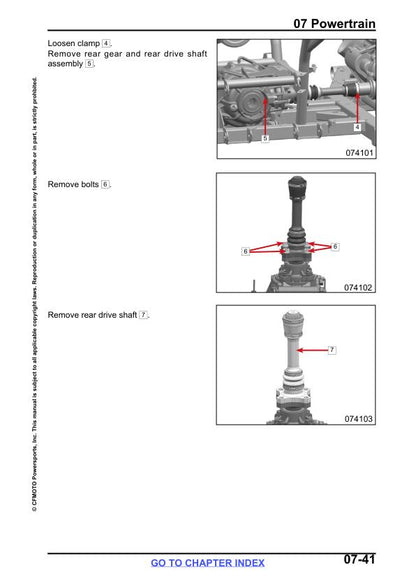 CFMOTO UFORCE 600 Service Repair Manual sample page from the repair manual