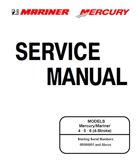 Mercury Mariner 4 factory service manual title page