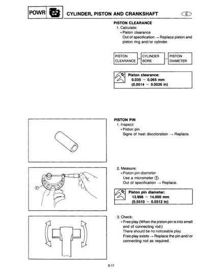 Yamaha F8B F9.9A F9.9B T9.9U Outboard Service Manual sample page from the repair manual