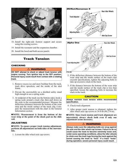 Arctic Cat ZR Norseman Riot M Alpha One 6000 8000 Snowmobile Service sample page with technical illustrations