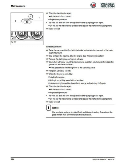 Wacker Neuson SW24 SW28 SW35 SW45 Compact Loader Service Manual sample page from the repair manual