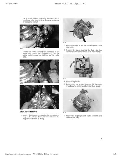 Arctic Cat ZR200 Snowmobile Service Manual sample page with service data and tables