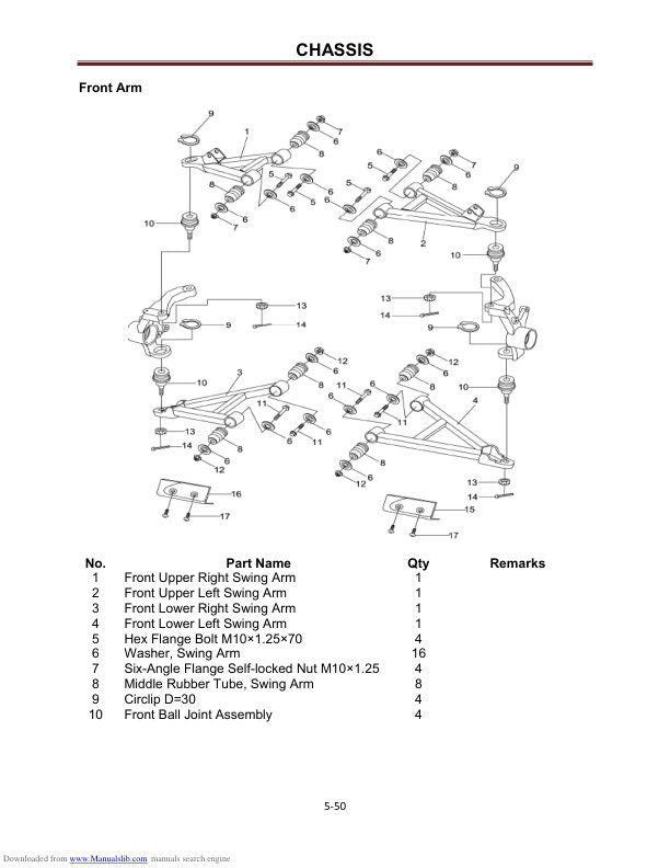 HiSun HS400 UTV Service Manual sample page showing schematics and diagrams