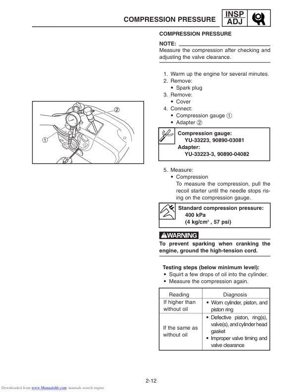 Yamaha EF1000iS Inverter Generator Service Manual sample page from service manual