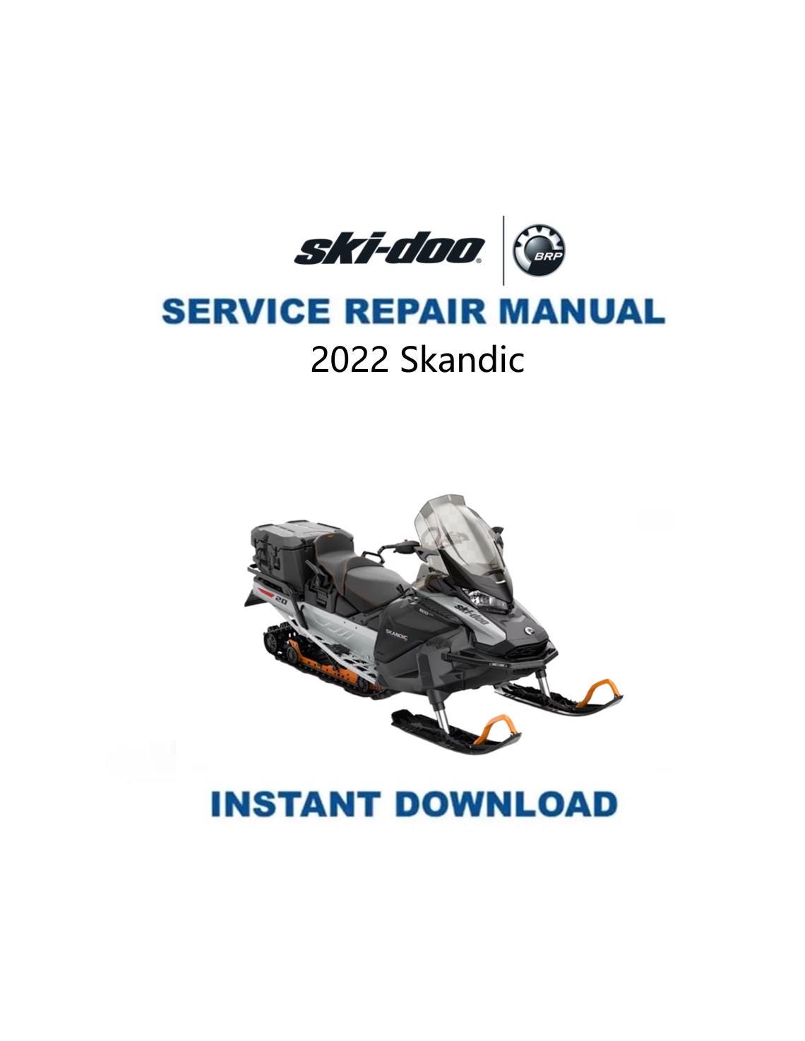 Skidoo Skandic 600 900 Snowmobile Service Manual 2022 - Service Manual PDF Instant Download