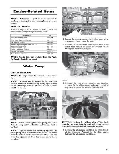 Arctic Cat ZR Riot Norseman M Alpha One 8000 Snowmobile Service Manual sample page from the repair manual
